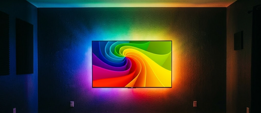 Smart Ambient LED Backlight Kit for 24-65 Inch TVs with 4K HDMI Sync Box and WS2812B 5050 RGBIC Strip Lights for PC, PS4, and Xbox